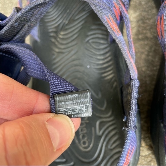 Chaco Women's Zvolv X2 Athletic Sandal Volcanic Blue Orange Black 7 - Picture 14 of 16